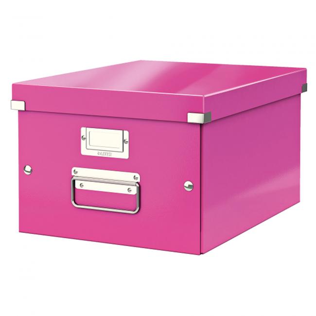 Mittlere Box Click & Store rosa