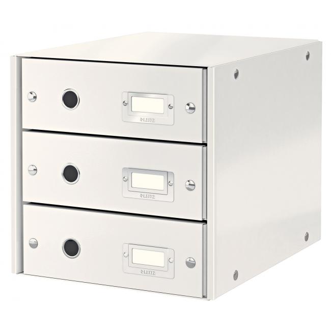 Leitz Click & Store Schubladenbox mit 3 Schubladen, weiß