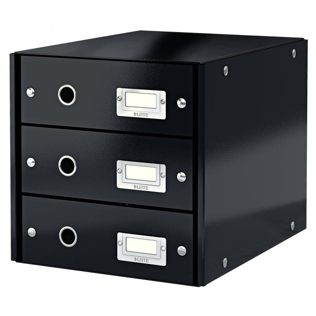 [ES604895] Leitz Click & Store Schubladenbox mit 3 Schubladen, schwarz