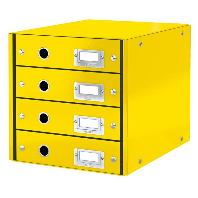 [ES604916] Leitz Click & Store Schubladenbox mit 4 Schubladen, gelb