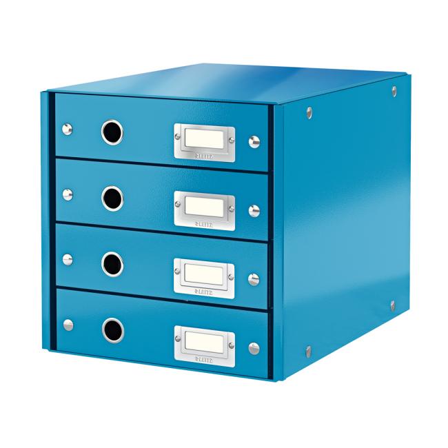 [ES604936] Leitz Click & Store Schubladenbox mit 4 Schubladen, blau