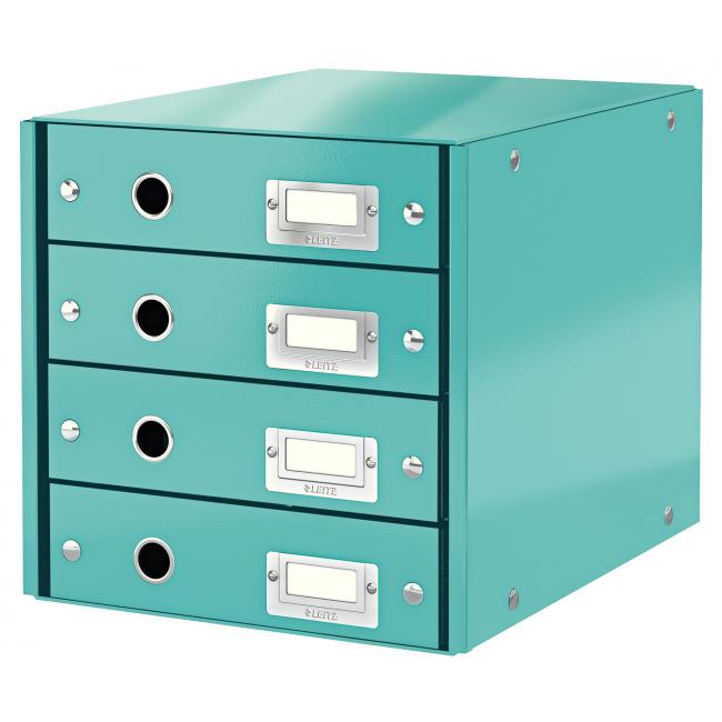 [ES604951] Leitz Click & Store Schubladenbox mit 4 Schubladen, eisblau