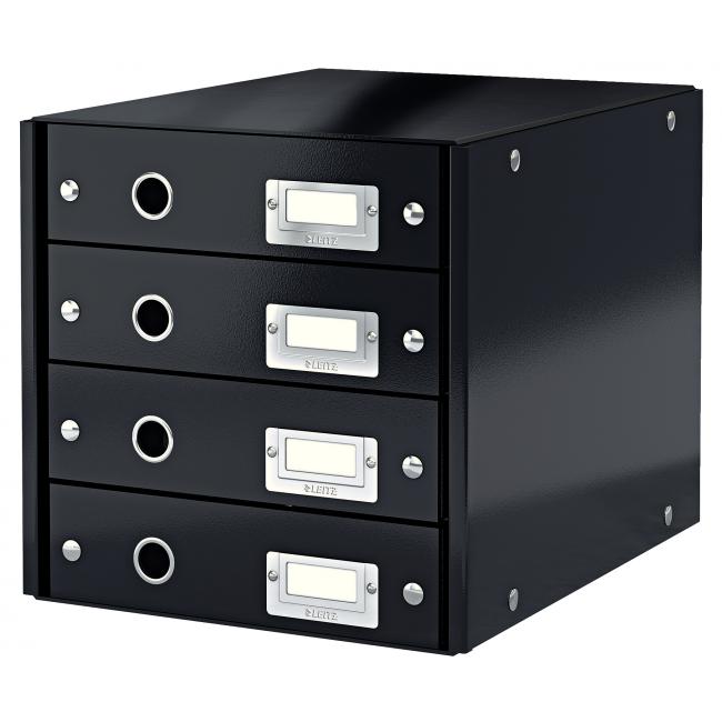Leitz Click & Store Schubladenbox mit 4 Schubladen, schwarz
