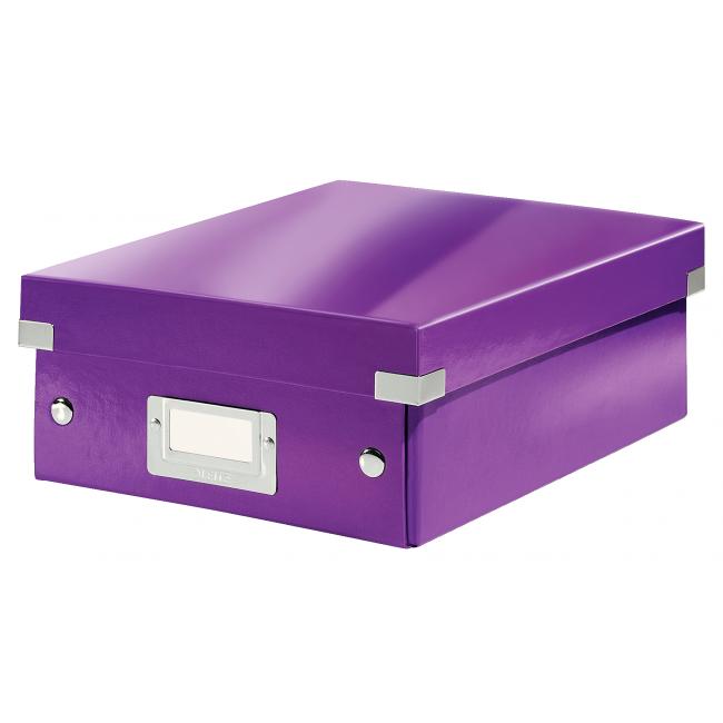 [ES605762] Kleine Click & Store Aufbewahrungsbox Lila