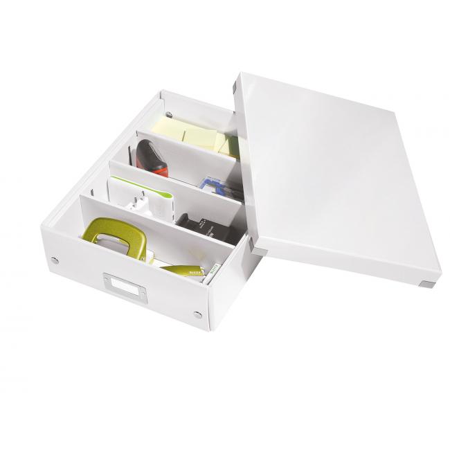 [ES605801] Click & Store Aufbewahrungsbox, mittelgroß, Perlweiß