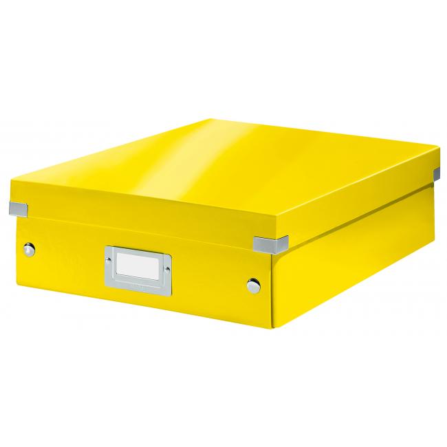 Click & Store mittelgroße Organisationsbox gelb