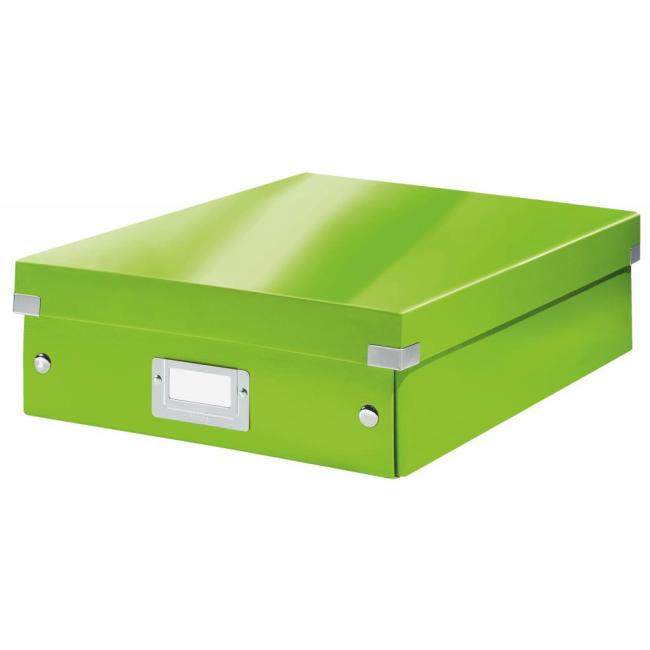 [ES605864] Mittlere Click & Store Aufbewahrungsbox, metallicgrün