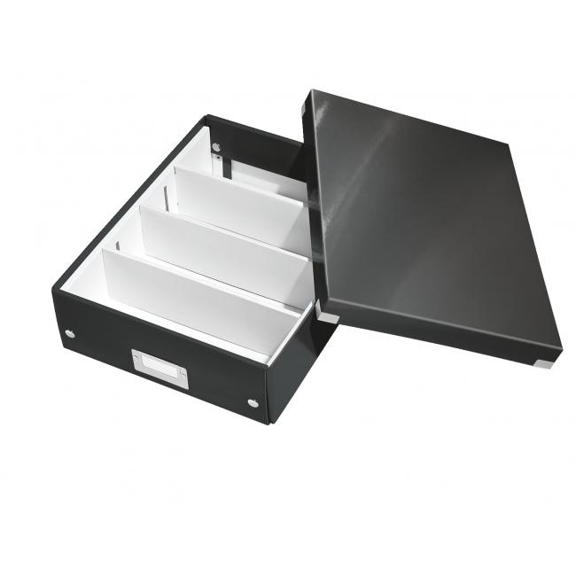 [ES605895] Click & Store Aufbewahrungsbox, mittelgroß, Größe M, schwarz