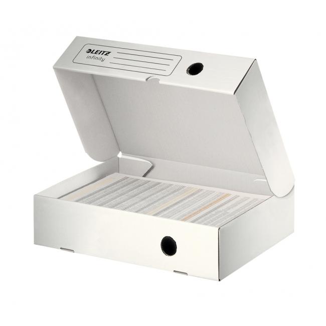 Archivbox, Querformat, Leitz Infinity 80 mm, säurefrei, weiß