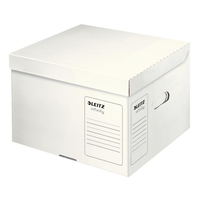 [ES610300] Leitz Infinity Archivbox mit Deckel, Größe M, weiß, 350 x 265 x 320 mm