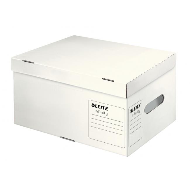 [ES610500] Leitz Infinity Archivbox mit Deckel, Format A4, weiß, 355 x 190 x 255 mm