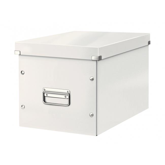 Quadratische Click & Store Box A4 weiß