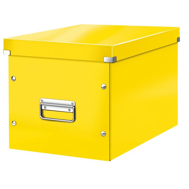 [ES610816] Quadratische Box Click & Store A4 gelb