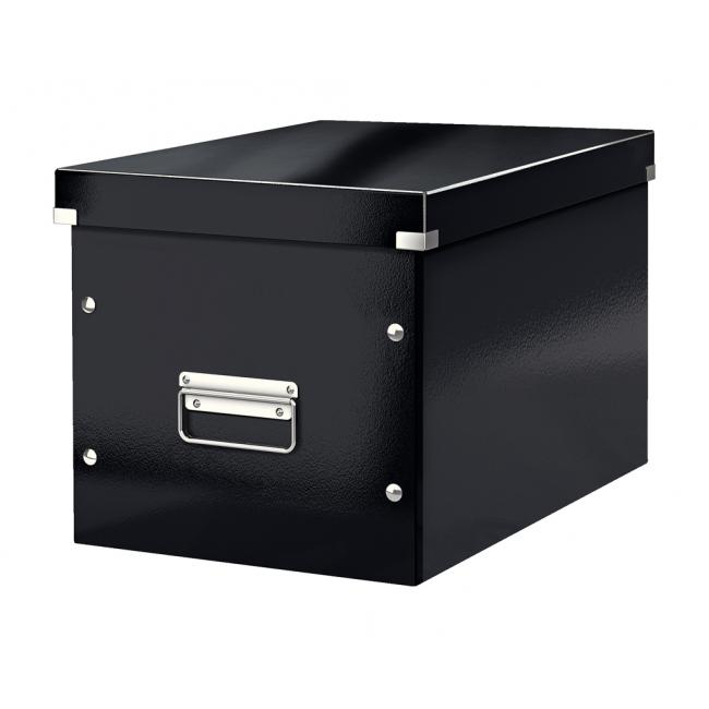 [ES610895] Quadratische Click & Store Box A4 schwarz