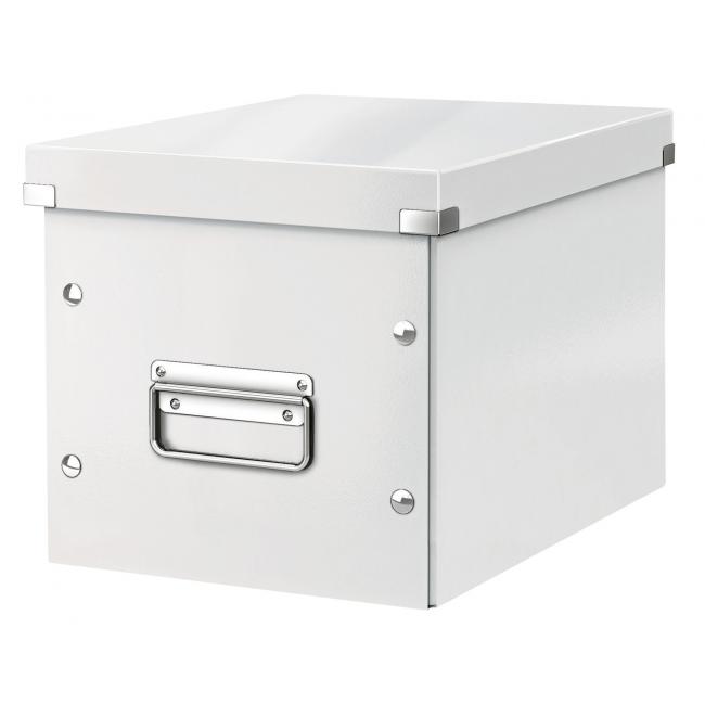 [ES610901] Quadratische Schachtel A5 (M) Click & Store Perlweiß