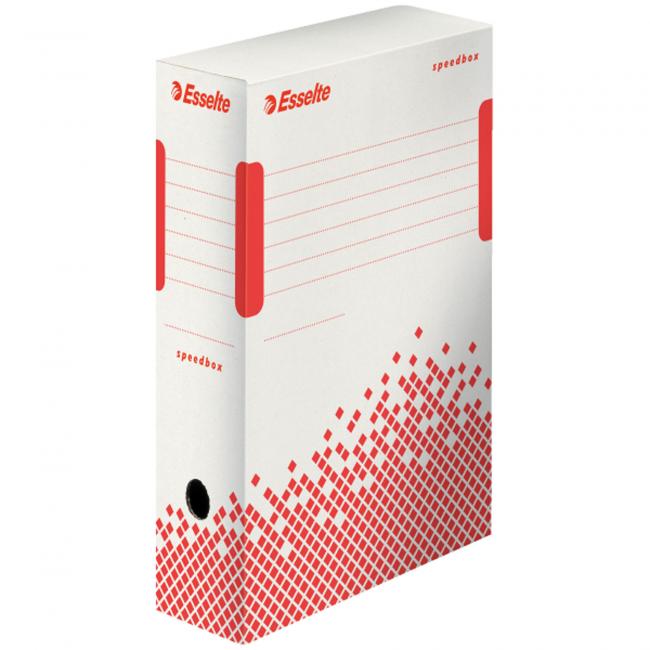 [ES623908] Archivbox Esselte Speedbox 100mm weiß/rot