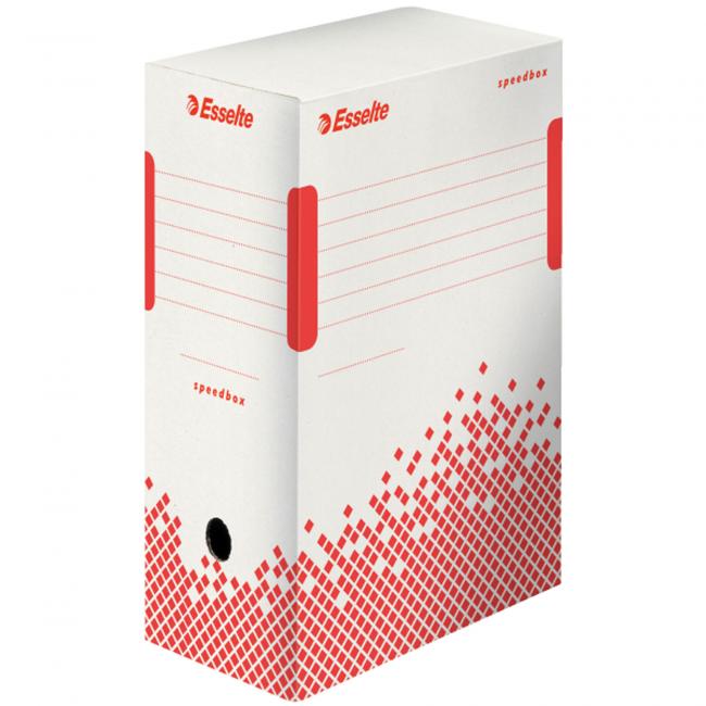 Archivbox Esselte Speedbox 150mm weiß/rot