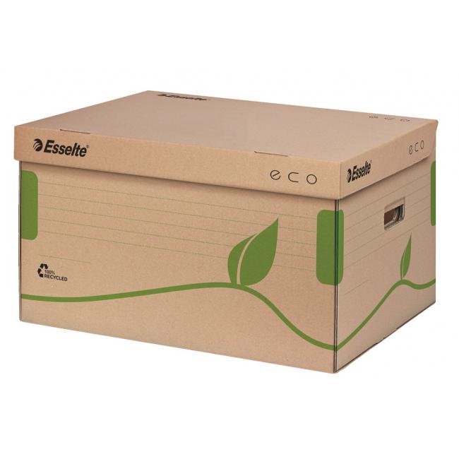 Archivbox mit Deckel, Esselte ECO braun, 345 x 242 x 439 mm