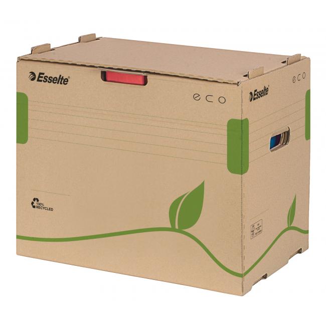 Archivbox für Esselte ECO-Akten, braun, 305 x 343 x 427 mm