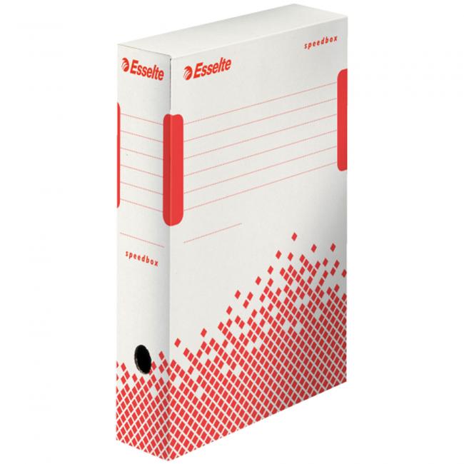 [ES623985] Archivbox Esselte Speedbox 80mm weiß/rot