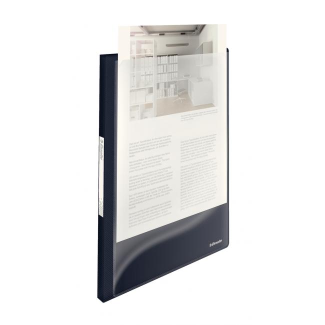 [ES624012] Katalogbuch 40 Esselte Vivida mit Vordertasche schwarz