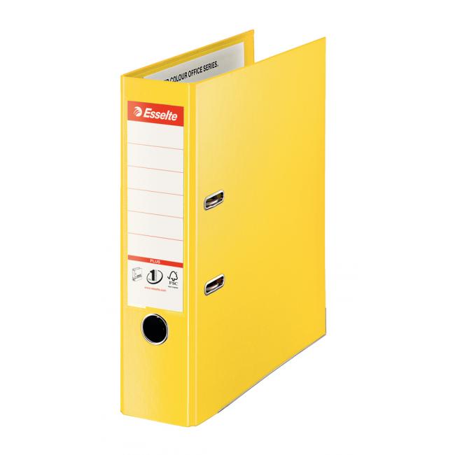 [ES624076] Hebelordner Esselte A4 MAXI 8 cm gelb, komplett aus Kunststoff