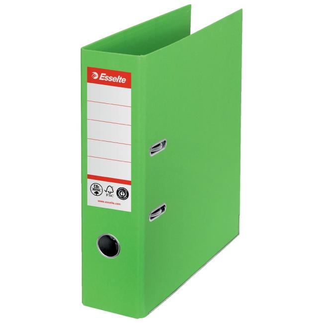 [ES627567] Esselte Nr. 1 Hebelordner, Recyclingkarton, 7,5 cm, grün