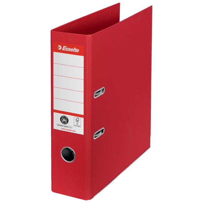 [ES627568] Hebelmappe Esselte Nr. 1, Recyclingkarton, 7,5 cm, rot