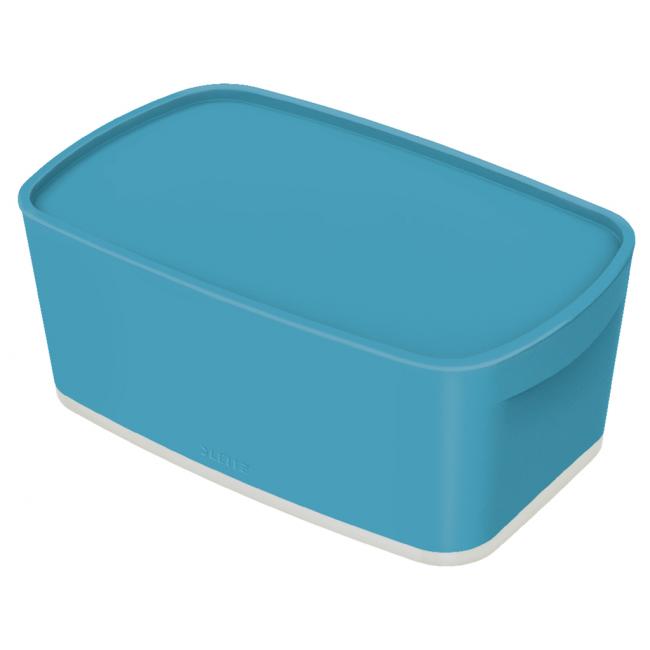 [ES630061] Leitz MyBox Aufbewahrungsbox mit Deckel, Größe S, Ruhiges Blau