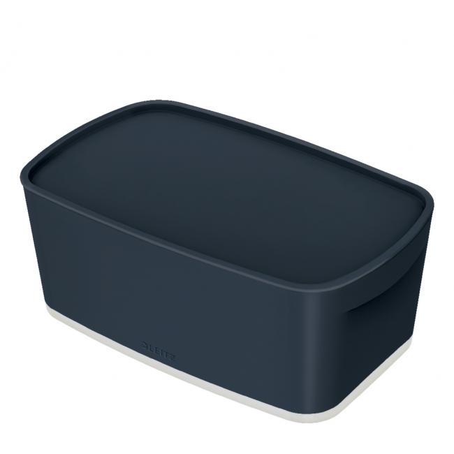 [ES630089] Leitz MyBox Aufbewahrungsbox mit Deckel, Größe S, Samtgrau