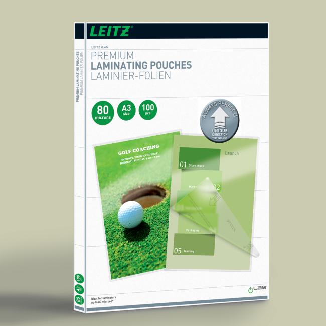 Leitz iLAM UDT A3 Laminierfolien, 80 µm, 100 Stück