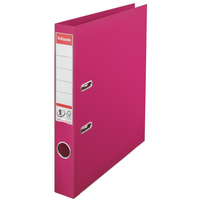 Hebelordner Esselte Nr. 1, komplett aus Kunststoff, 5 cm, rosa