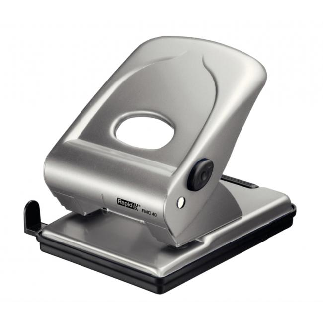 [ES835602] Rapid FMC 40 Locher für 40 Bleche, Ganzmetall, silber