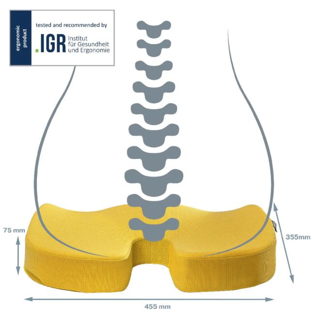 Leitz Cosy Ergo Sitzkissen, warmgelb