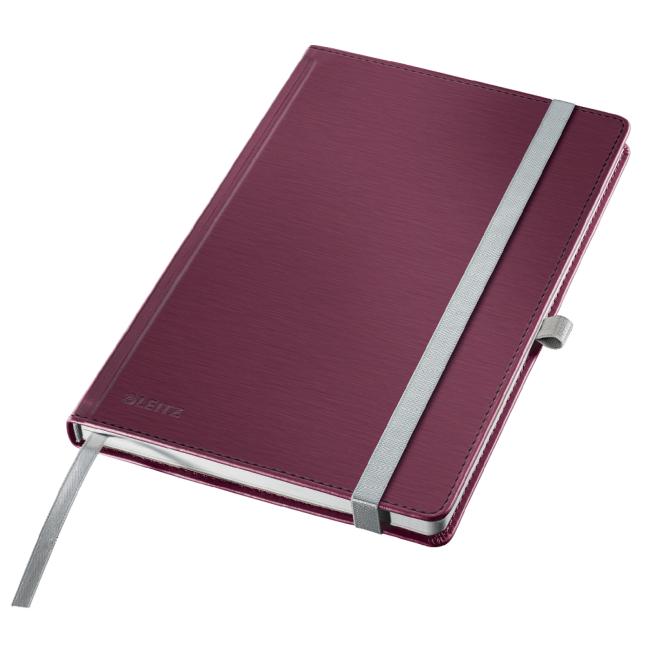 Notizbuch HC A5 Leitz Style, Hardcover, liniert, granatrot