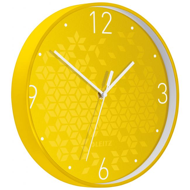 Leitz WOW Wanduhr gelb