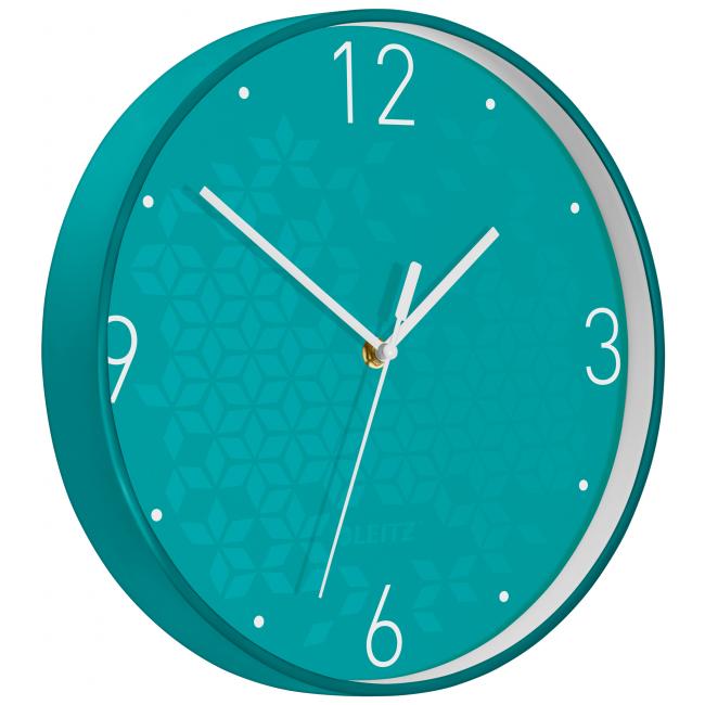 [ES901551] Leitz WOW Wanduhr eisblau