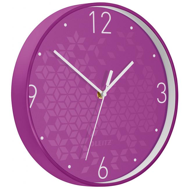 Leitz WOW Wanduhr lila