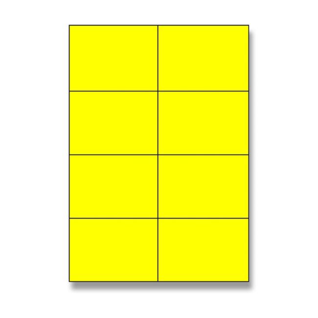 [ET150400] Universal-Etiketten A4 105x74mm gelb 100 Blatt