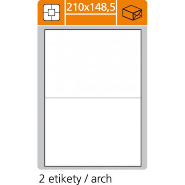 Etiketten, universell, 210 x 148,5 mm, A4, 100 Blatt
