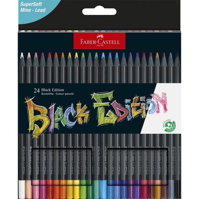 Faber-Castell Black Edition Buntstifte, 24 Stück
