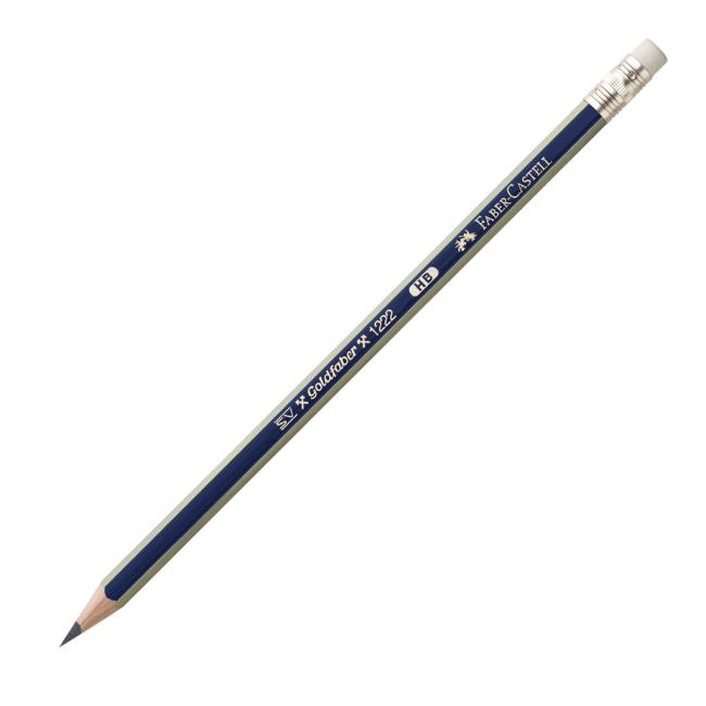 [FC116800] Faber-Castell Goldfaber 1222 Bleistift mit Radiergummi, 12 Stück