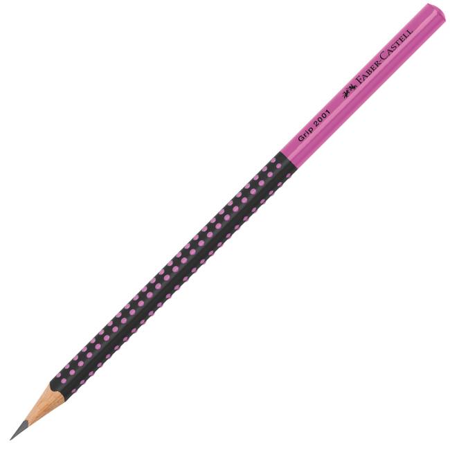 Stiftgriff 2001/HB Zweifarbig Schwarz/Rosa 12 Stück