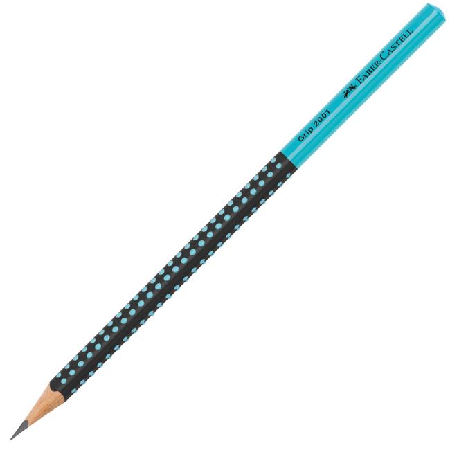Stiftgriff 2001/HB Zweifarbig Schwarz/Türkis 12 Stück