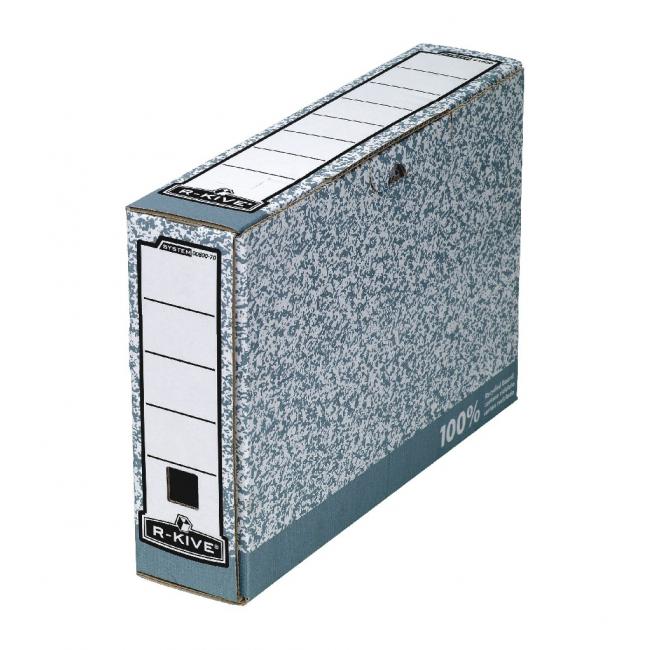 Fellowes BANKERS BOX 80mm grau/weiße Archivbox
