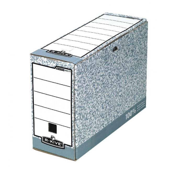 [FE008050] Fellowes BANKERS BOX 105mm grau/weiße Archivbox