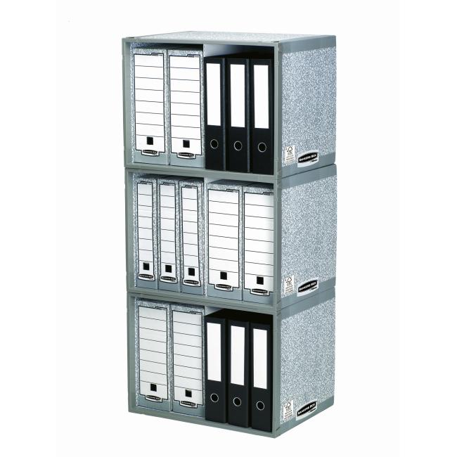 Fellowes BANKERS BOX Aktenschrank, grau/weiß