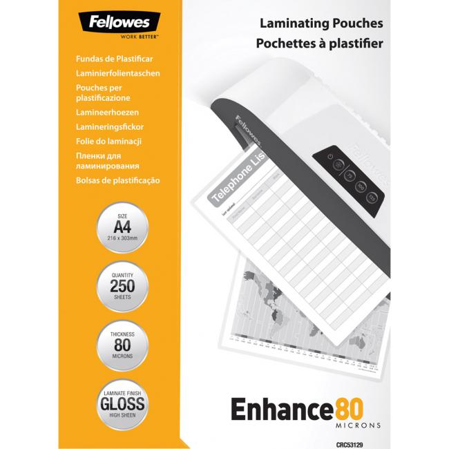 Fellowes Laminierfolien 216x303 80 µm 250 Stück