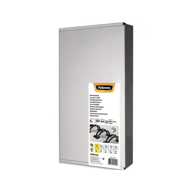 [FE532180] Fellowes Drahtkämme 6 mm schwarz 3:1