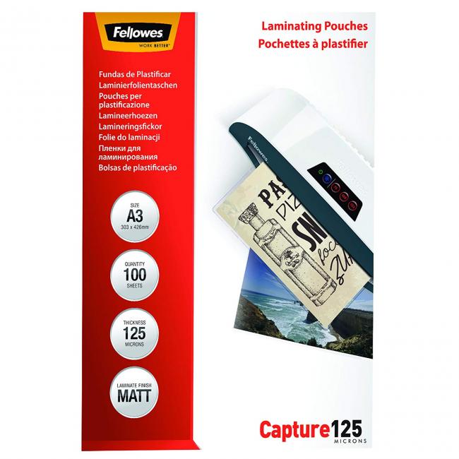 Fellowes Laminierfolien 303x426 A3 125 µm matt